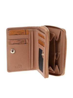 Lavor 1-6081 Μικρό Δερμάτινο Γυναικείο Πορτοφόλι με RFID Nude