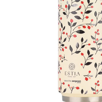 ESTIA ΘΕΡΜΟΣ TRAVEL CUP SAVE THE AEGEAN 500ml BLOOM BEIGE