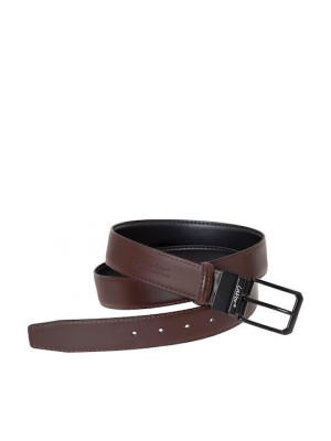 Lavor Ανδρική Ζώνη Δερμάτινη Διπλής Όψης Μαύρη lavor-1-146