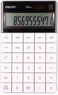 Deli Αριθμομηχανή σε Λευκό Χρώμα 922531