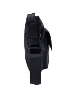 Daston 002 Ανδρικό Δερμάτινο Τσαντάκι Μαύρο