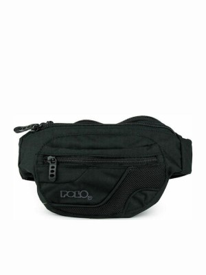 Polo All Trail Τσαντάκι Ανδρικό Υφασμάτινο Μέσης Μαύρο 9-08-007-2000