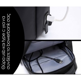 Lavor 712 Δερμάτινη Ανδρική Τσάντα Ώμου / Χιαστί σε Μαύρο χρώμα