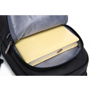 Lavor 712 Δερμάτινη Ανδρική Τσάντα Ώμου / Χιαστί σε Μαύρο χρώμα