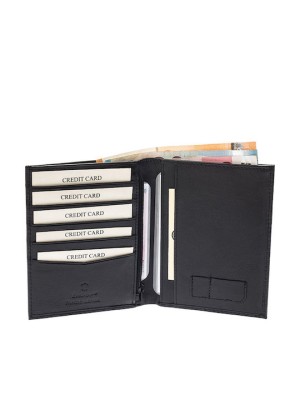 Lavor 1-3311 Δερμάτινη Θήκη Διαβατηρίου/ Εγγράφων Ταξιδίου Μαύρη