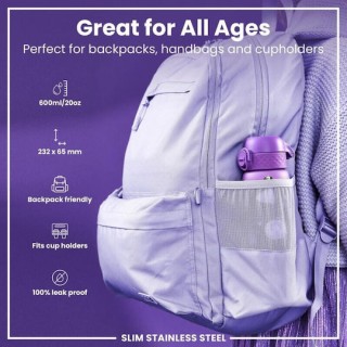 Ion8 Παιδικό Παγούρι Θερμός Ανοξείδωτο 500ml I8TS500PVPRIN