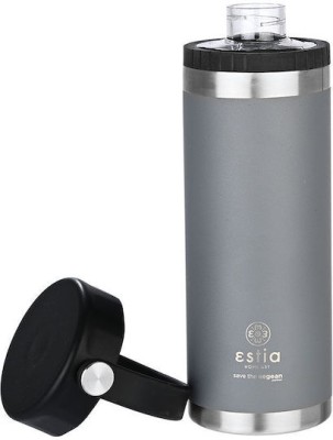 Estia Travel Chug Save the Aegean Μπουκάλι Θερμός Ανοξείδωτο 500ml Fjord Grey με Καπάκι