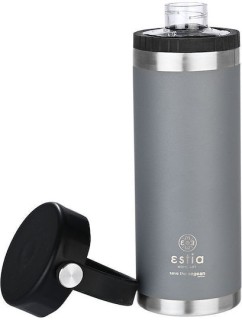 Estia Travel Chug Save the Aegean Μπουκάλι Θερμός Ανοξείδωτο 500ml Fjord Grey με Καπάκι
