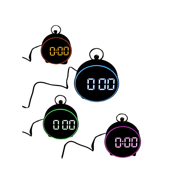 Ψηφιακό Ρολόι με Ξυπνητήρι, Ημερομηνία & Θερμοκρασία – 4 Χρώματα (11x11x4cm)