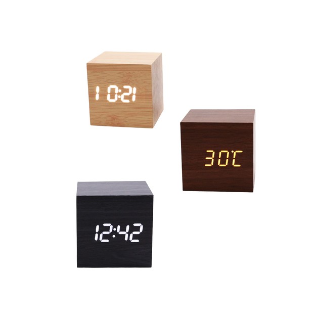 Επιτραπέζιο Ψηφιακό Ρολόι με Ξυπνητήρι, Θερμοκρασία & Ημερομηνία
