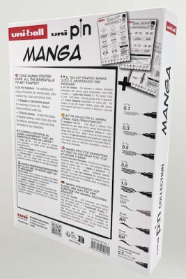 Uni-Ball Pin Μαρκαδόροι Σχεδίου 0.1-0.3-0.5-0.8-1.0-3 Brushes-1 Mechanical Pencil Σετ 8 τεμαχίων