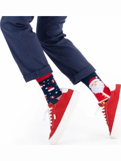 Many Mornings Santa Claus Χριστουγεννιάτικες Κάλτσες Πολύχρωμες