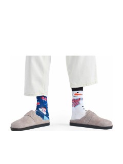 Many Mornings Snowman Χριστουγεννιάτικες Κάλτσες Πολύχρωμες