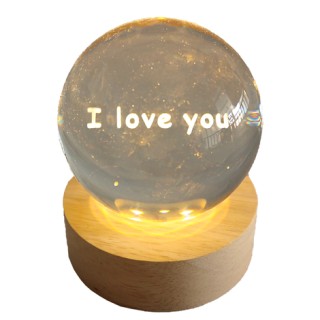 Φωτιστικό Σφαίρα με Σχέδιο ''I Love You''