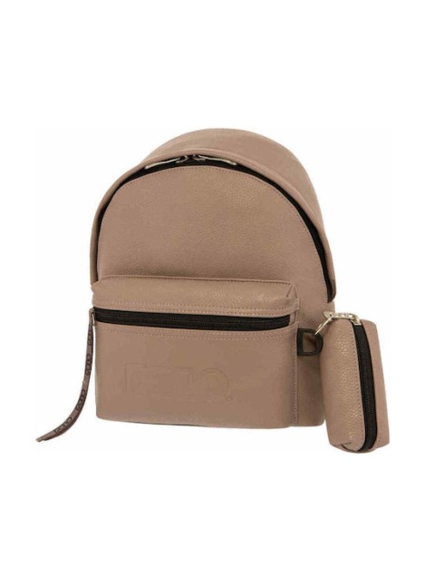 Polo Mini Gecko Τσάντα Πλάτης Δερματίνη σε Μπεζ χρώμα 9-07-037-7401