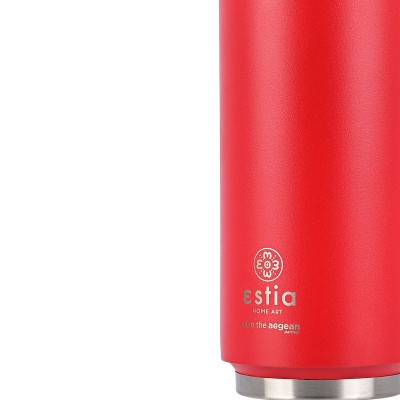 ESTIA ΘΕΡΜΟΣ TRAVEL CUP SAVE THE AEGEAN 500ml SCARLET RED