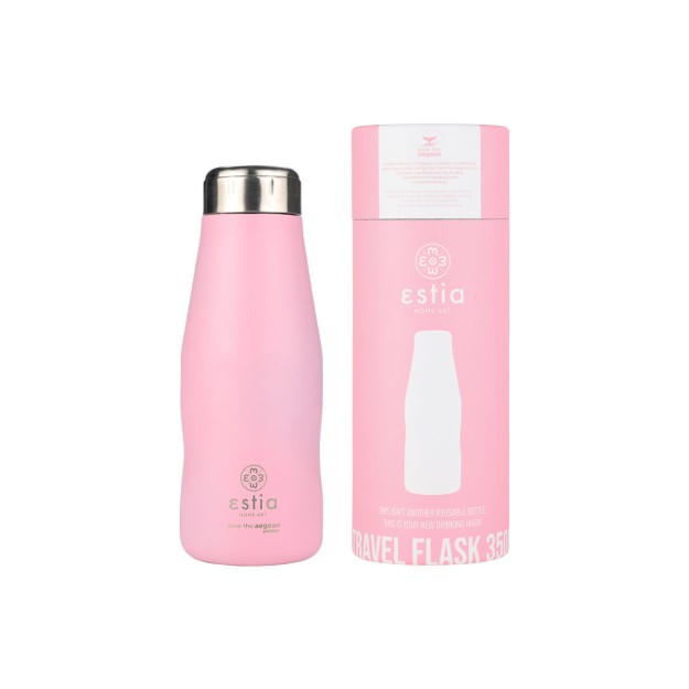 ESTIA ΘΕΡΜΟΣ TRAVEL FLASK SAVE THE AEGEAN 350ml BLOSSOM ROSE