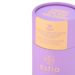 ESTIA ΘΕΡΜΟΣ TRAVEL FLASK SAVE THE AEGEAN 350ml LAVENDER PURPLE