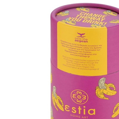 ESTIA ΘΕΡΜΟΣ TRAVEL FLASK SAVE THE AEGEAN 500ml BANANA SWIRL