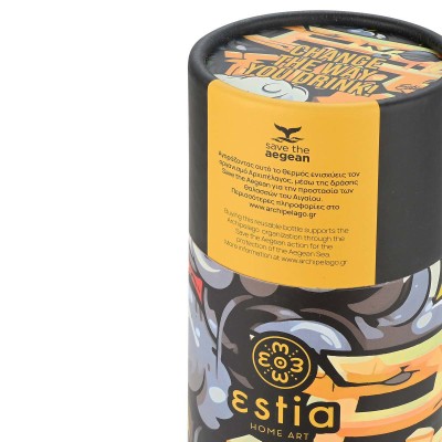 ESTIA ΘΕΡΜΟΣ TRAVEL FLASK SAVE THE AEGEAN 500ml GRAFFITI RHYTHM