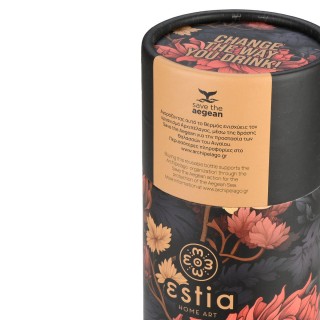 ESTIA ΘΕΡΜΟΣ TRAVEL FLASK SAVE THE AEGEAN 500ml MIDNIGHT BLOSSOM