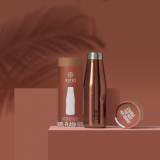 ESTIA ΘΕΡΜΟΣ TRAVEL FLASK SAVE THE AEGEAN 500ml ROSE GOLD