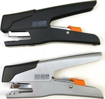 Συρραπτικό Χειρός Deli με Δυνατότητα Συρραφής έως 30 Φύλλα Χαμηλής Πίεσης 24/6 26/6 Ασημί 0358S