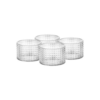 ESTIA ΚΡΙΚΟΙ ΠΕΤΣΕΤΑΣ ΓΥΑΛΙΝΟΙ 5x3cm ΣΕΤ 4ΤΕΜ.