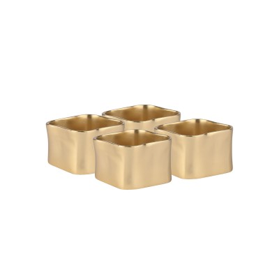 ESTIA ΚΡΙΚΟΙ ΠΕΤΣΕΤΑΣ ΜΕΤΑΛΛΙΚΟΙ ΧΡΥΣΟΙ 4,5x3cm ΣΕΤ 4ΤΕΜ.