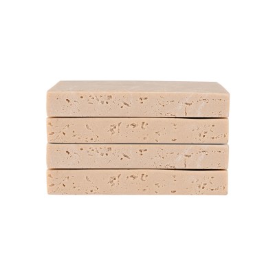 ESTIA ΣΟΥΒΕΡ ΜΕ ΟΨΗ TRAVERTINE 10x10cm ΣΕΤ 4ΤΕΜ.