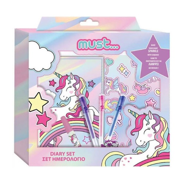 Ημερολόγιο Σετ Must Unicorn 7 Τμχ