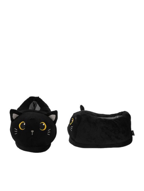 I-Total Black Cat Παιδικές Παντόφλες Μαύρες XL2843