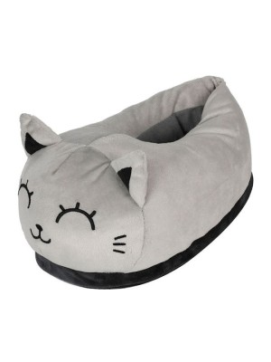 I-Total Grey Cat Παιδικές Παντόφλες Γκρι XL2845