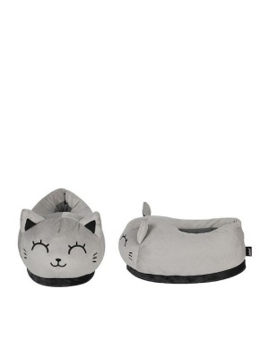 I-Total Grey Cat Παιδικές Παντόφλες Γκρι XL2845