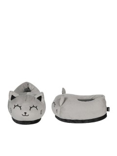 I-Total Grey Cat Παιδικές Παντόφλες Γκρι XL2845