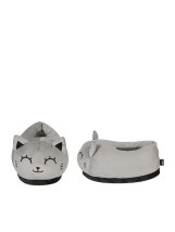 I-Total Grey Cat Παιδικές Παντόφλες Γκρι XL2845