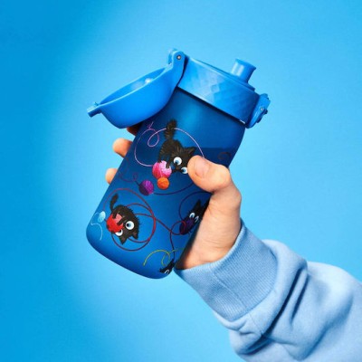 Ion8 Slim Παιδικό Παγούρι Πλαστικό Cats 350ml I8RF350PBCATS