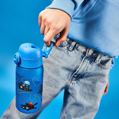 Ion8 Slim Παιδικό Παγούρι Πλαστικό Cats 350ml I8RF350PBCATS