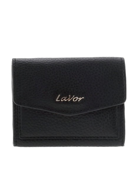 Lavor 1-6048 Μικρό Δερμάτινο Γυναικείο Πορτοφόλι Καρτών με RFID Μαύρο