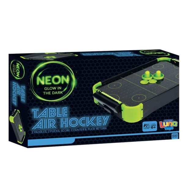 Luna Επιτραπέζιο Air Hockey Neon Glow In The Dark Πλαστικό 000623320