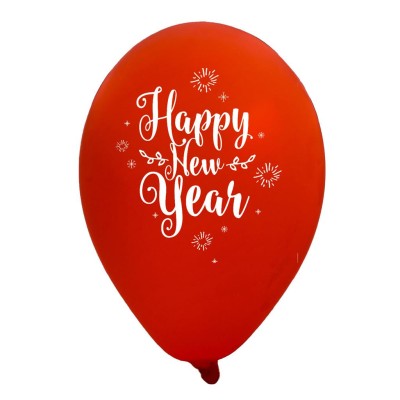 Μπαλόνια ''Merry Christmas and Happy New Year'' Κόκκινο-Πράσινο Σετ 8 Μπαλόνια 32εκ.