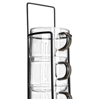 ESTIA ΚΟΥΠΕΣ ΓΥΑΛΙΝΕΣ ΜΕ ΜΕΤΑΛΛΙΚΗ ΒΑΣΗ ΣΕΤ 4x210ml