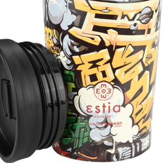 ESTIA ΘΕΡΜΟΣ TRAVEL MUG SAVE THE AEGEAN 350ml GRAFFITI RHYTHM