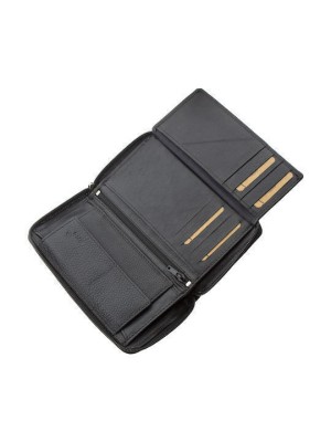 Lavor 1-3445 Μεγάλο Δερμάτινο Γυναικείο Πορτοφόλι με RFID Μαύρο