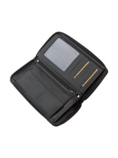 Lavor 1-3445 Μεγάλο Δερμάτινο Γυναικείο Πορτοφόλι με RFID Μαύρο