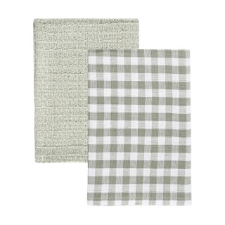 ESTIA ΠΕΤΣΕΤΑ ΚΟΥΖΙΝΑΣ CASA 45x65cm ΓΚΡΙ ΣΕΤ 2ΤΕΜ.