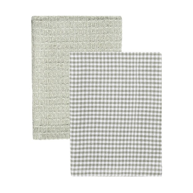 ESTIA ΠΕΤΣΕΤΑ ΚΟΥΖΙΝΑΣ PICCOLO 45x65cm ΓΚΡΙ ΣΕΤ 2ΤΕΜ