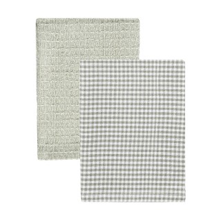 ESTIA ΠΕΤΣΕΤΑ ΚΟΥΖΙΝΑΣ PICCOLO 45x65cm ΓΚΡΙ ΣΕΤ 2ΤΕΜ