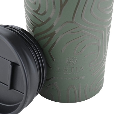 ESTIA ΘΕΡΜΟΣ TRAVEL MUG SAVE THE AEGEAN 350ml OLIVE FLOW