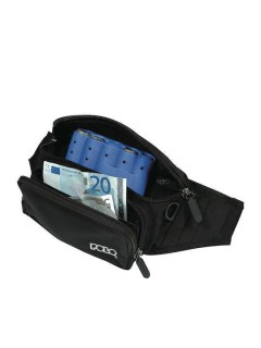 Polo Euro Τσαντάκι Ανδρικό Υφασμάτινο Μέσης Μαύρο 9-08-027-2000